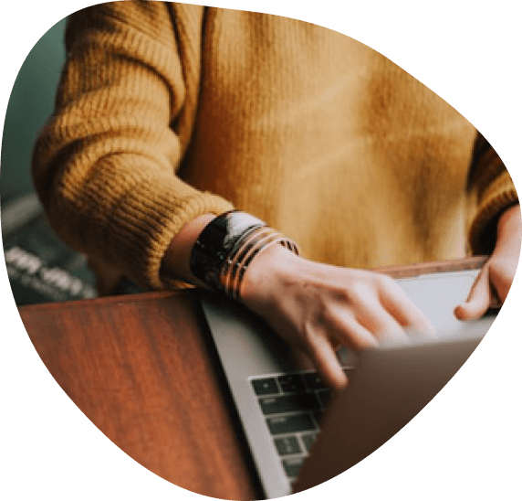 Decorative blob shape background